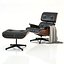 Silla de salón Eames y otomana