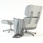 Silla de salón Eames y otomana