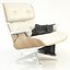 Silla de salón Eames y otomana