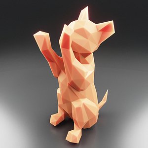 Kitten Low Poly 3
