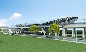 3D model Light Rail Station 17