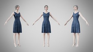 Dress 36 Digital Horizon Weave v2 3D model