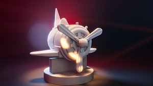 Stylized Cartoon Airplane  Low Poly 3D Model with PBR Materials 3D model