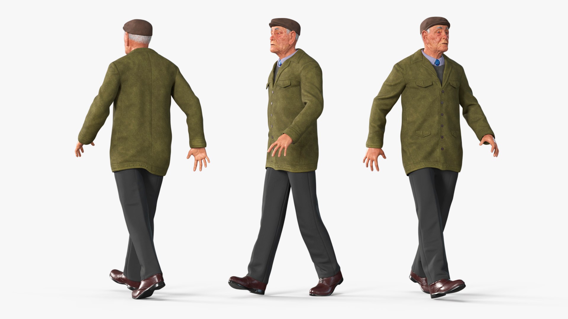 Old Man Rigged 3D model preview