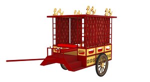 chinese horse carriage 3D