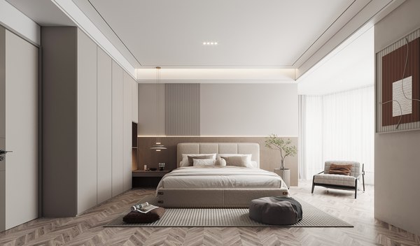 Modern bedroom 3D model - TurboSquid 1972256