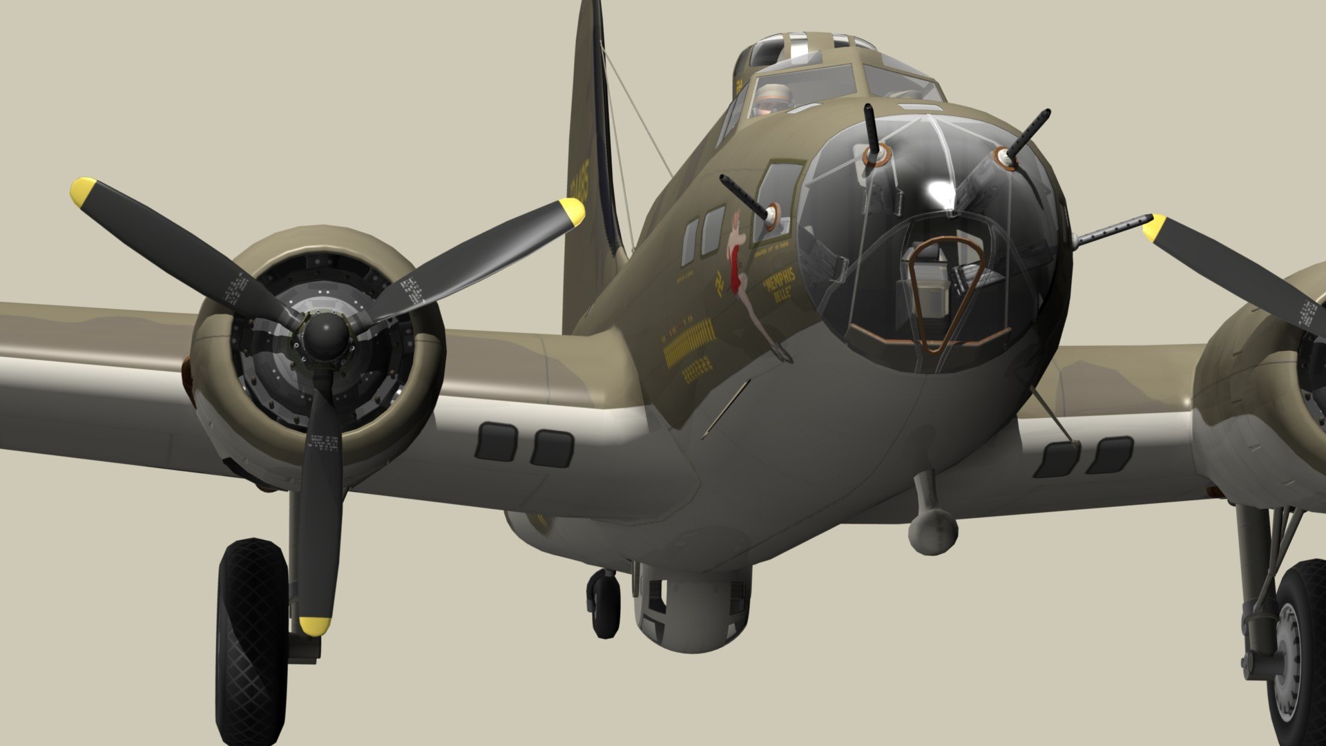 3D Model Memphis Belle B17 - TurboSquid 1284816