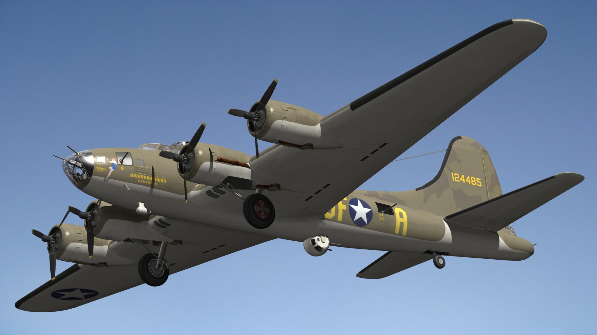 3D Model Memphis Belle B17 - TurboSquid 1284816