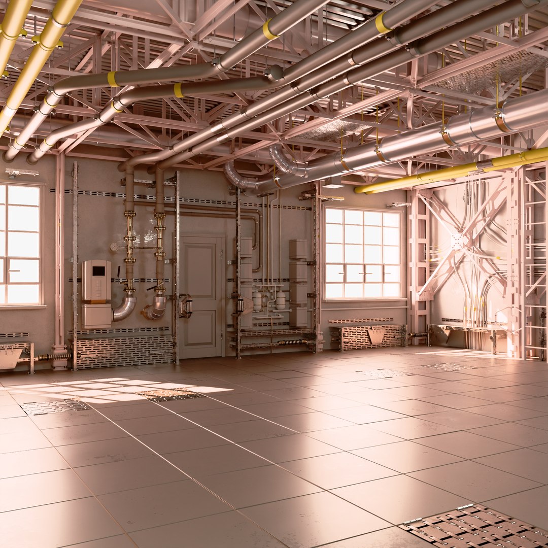 3D Industrial Factory Room Interior M1 - TurboSquid 2536748