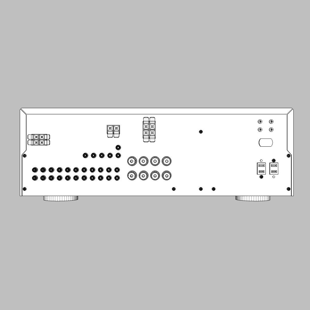 3d Model Of Stereo Receiver Onkyo