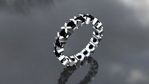 Professional V-Prong Eternity Ban 3D