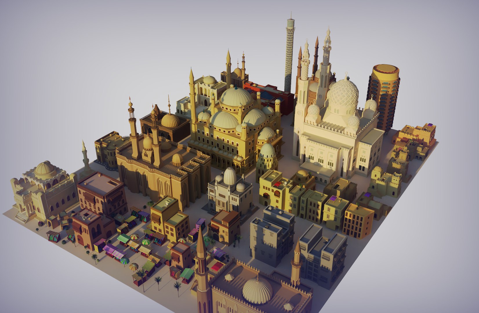 Mosque Cairo 3D Model - TurboSquid 1518145