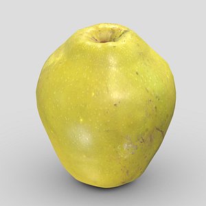 3D Quince Fruit Low Poly