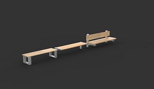 Park Bench 3D model model