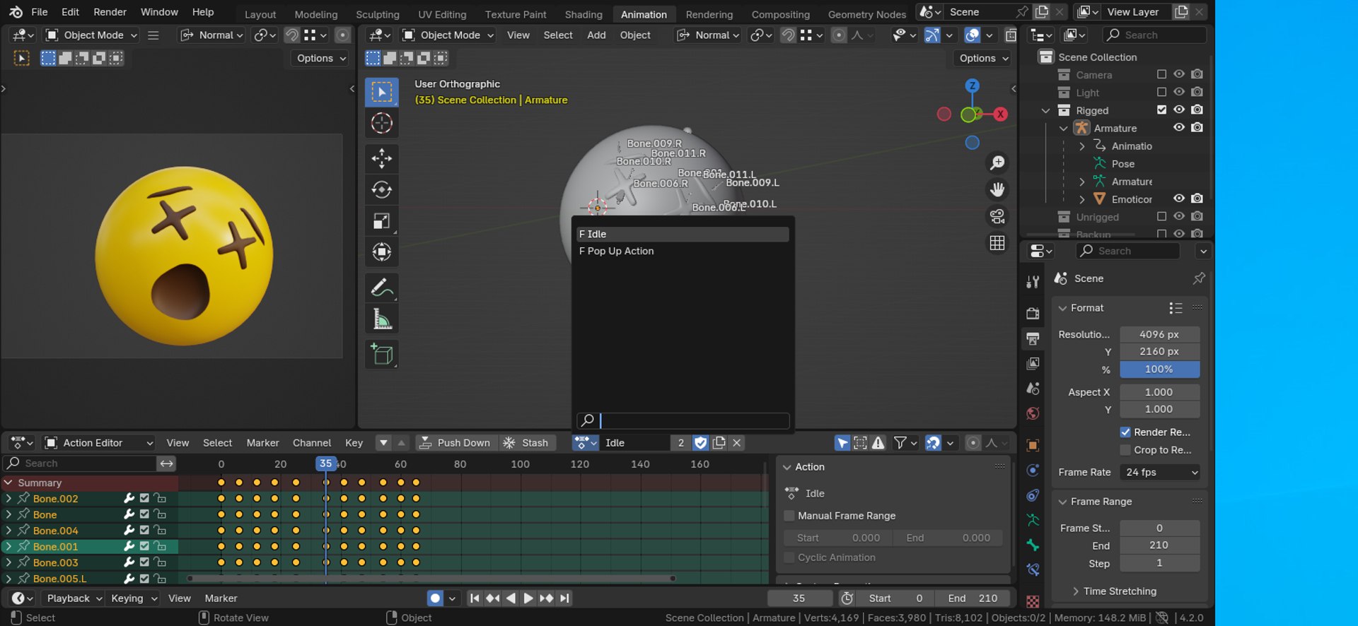 3D Model Faint Or Dead Face Emoticon Emoji Or Smiley - TurboSquid 2114042