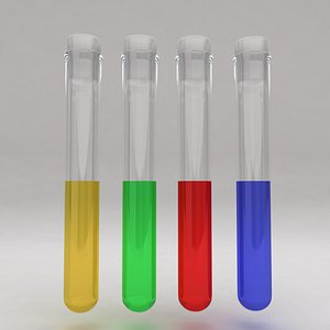 test tube liquid 3d obj