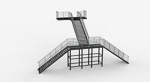 Customized Metal Stairs 3D model