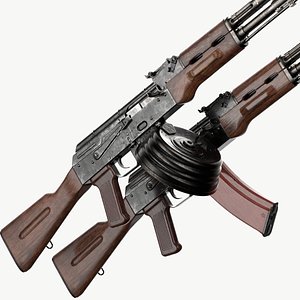 AK-74 AK-74N Kalashnikov Assault Rifle Game Ready model