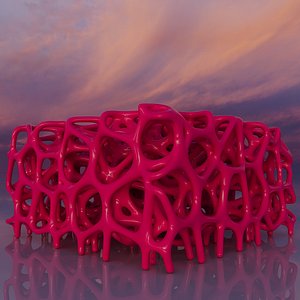 Parametric Voronoi-02 Organic Cube Pavilion 3D model