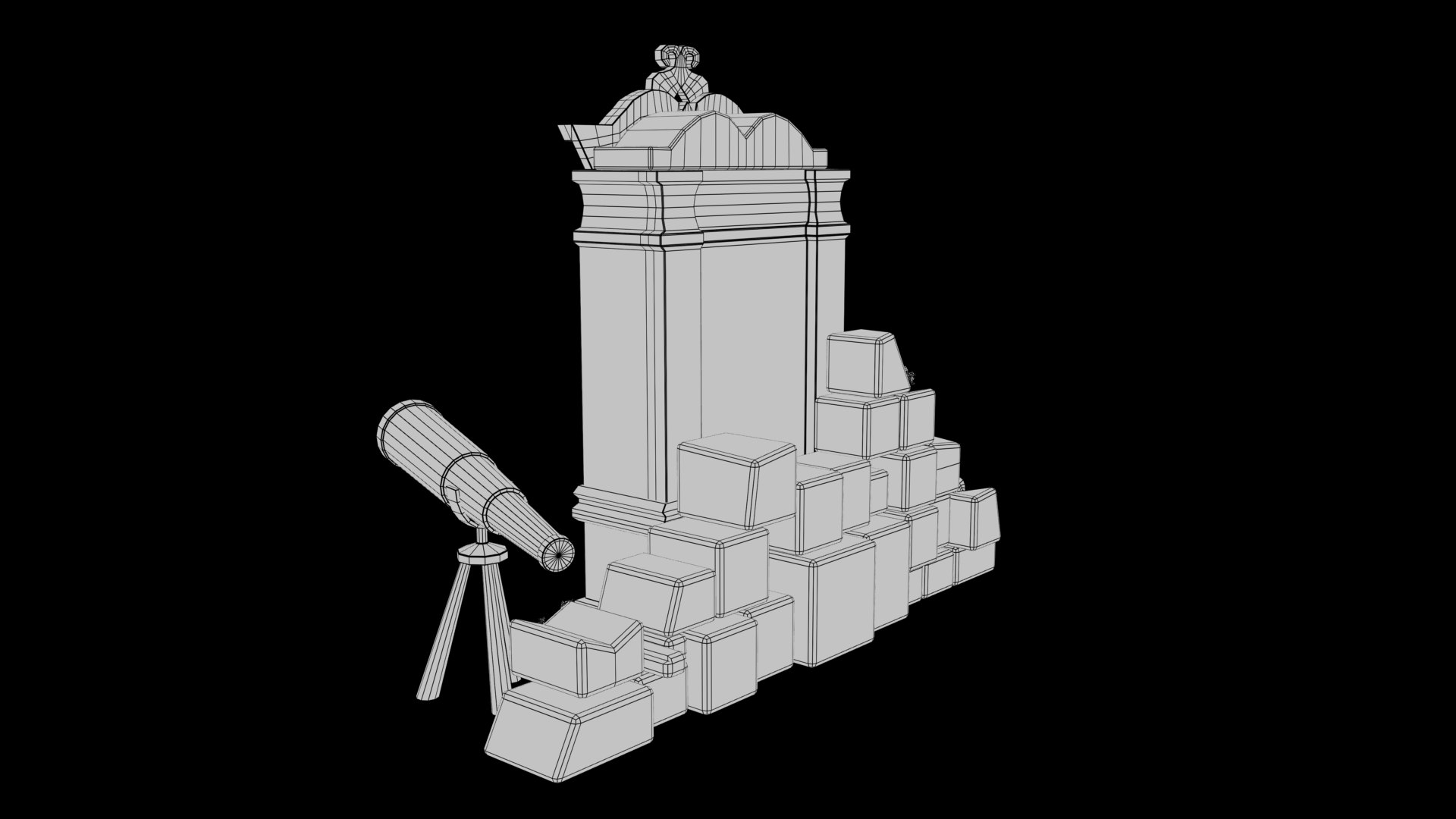 Stylized bookcase model - TurboSquid 1844732