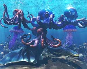 3D Fish Marine life Pack