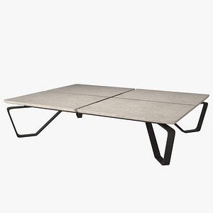 3D cocktail table rectangular meduse model