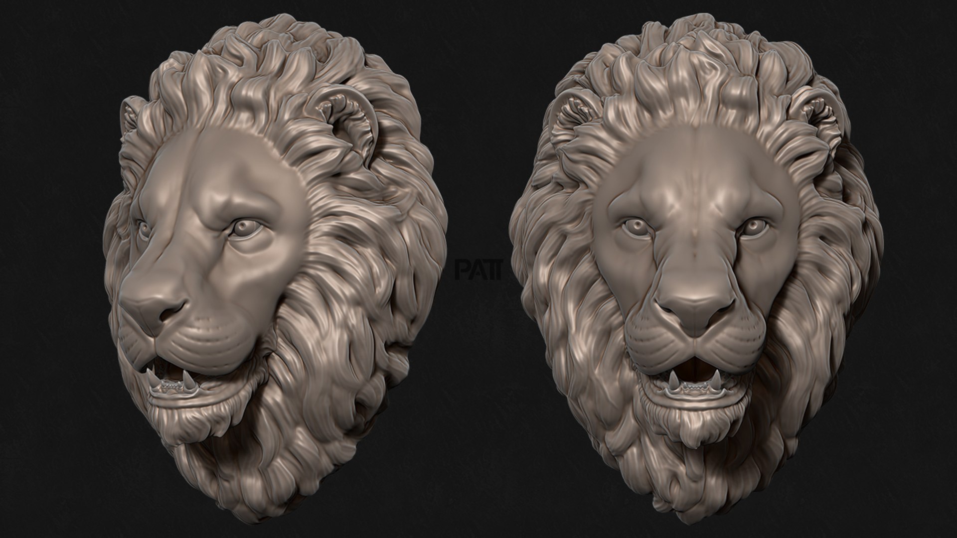 3D lion stare sculpture head model https://p.turbosquid.com/ts-thumb/nE/dhSotD/lcLhaPs9/pattlionhead01/jpg/1576855830/1920x1080/fit_q87/d744109e32b0113b44275553888e05777ee36123/pattlionhead01.jpg