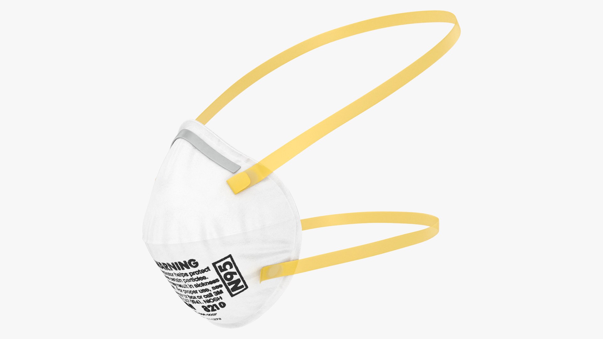 Particulate Respirator 3M 8210 N95 3D model preview