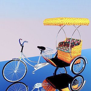 3D bike rickshaw 2
