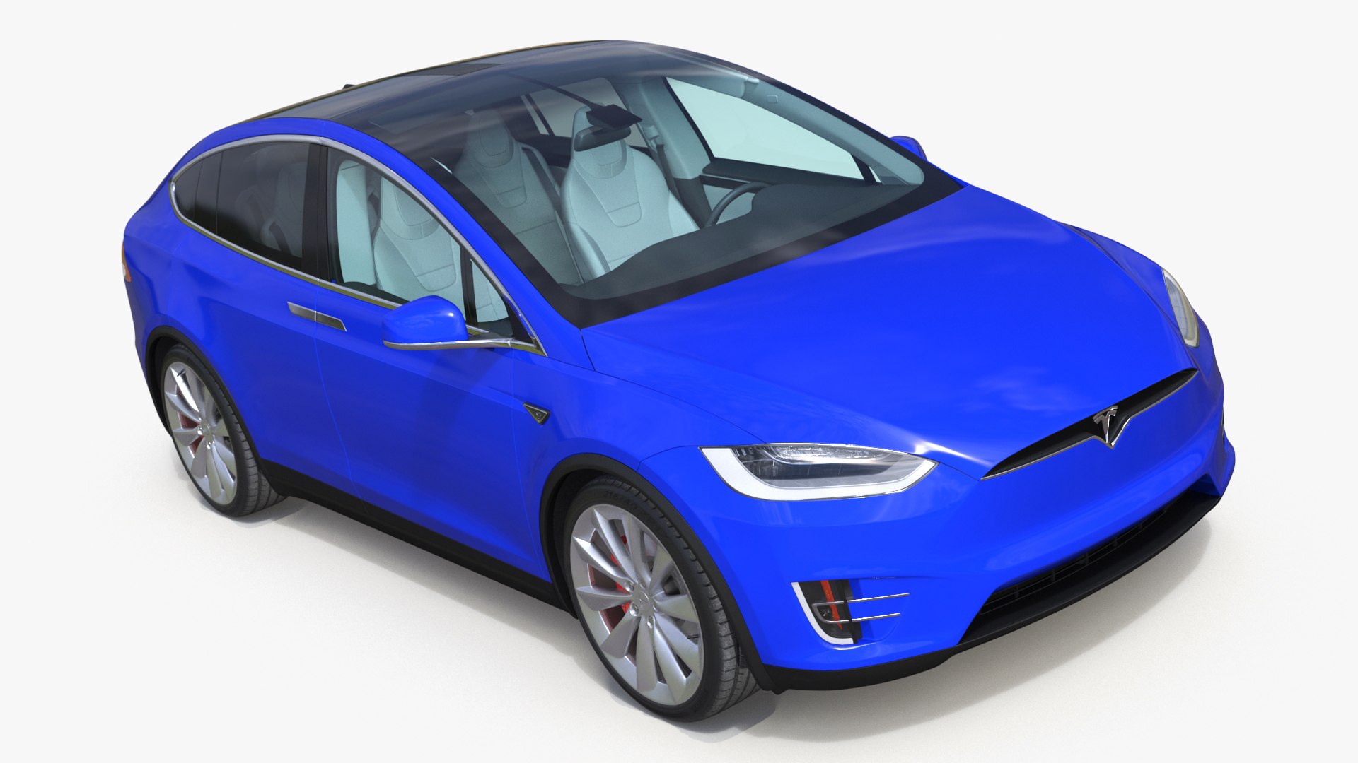 Tesla Model X Electric SUV 3D model preview