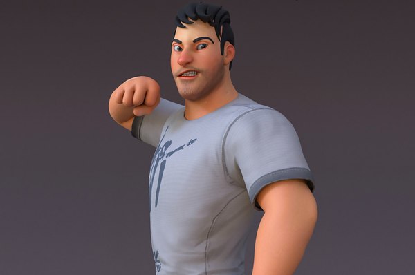modelo 3d Cartoon David Man MAYA model with binding - TurboSquid 2040780