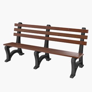 3D Park Bench model