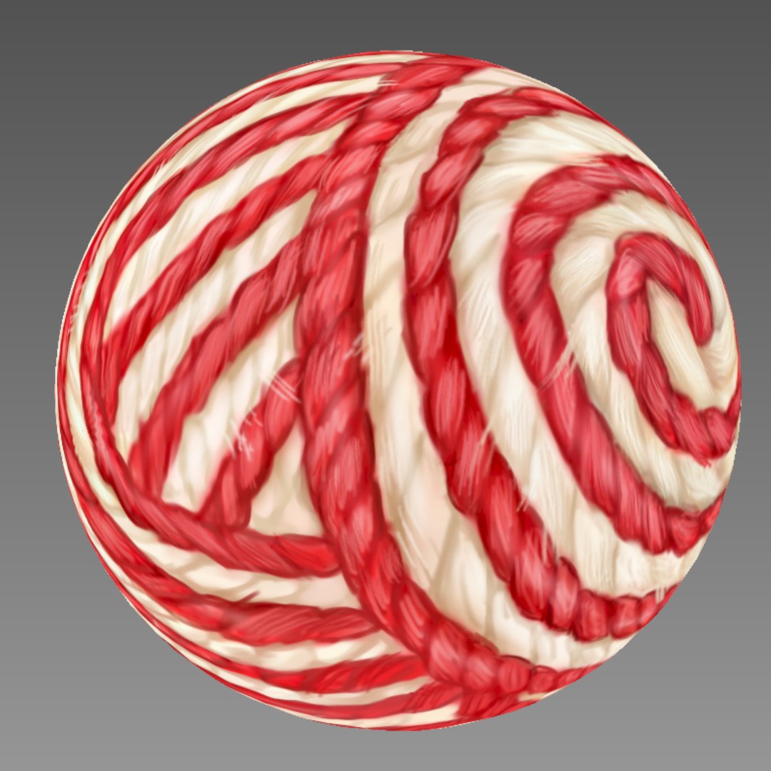Knitting Tangle Yarn Crocheted 3d Model