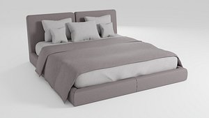 Modern bed in minimalist style
