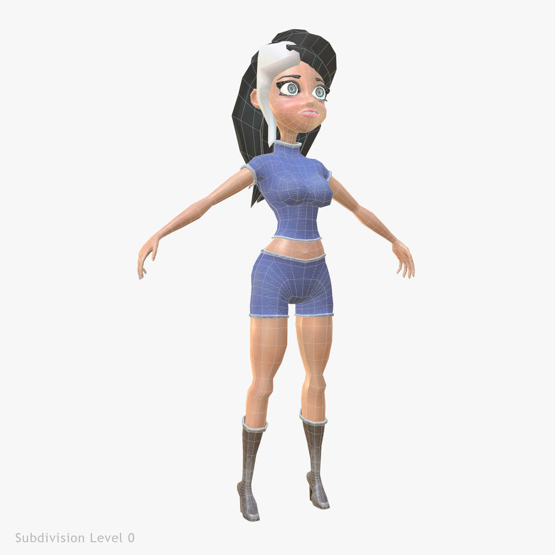 3d model girl cartoons