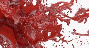 3D blood splash model