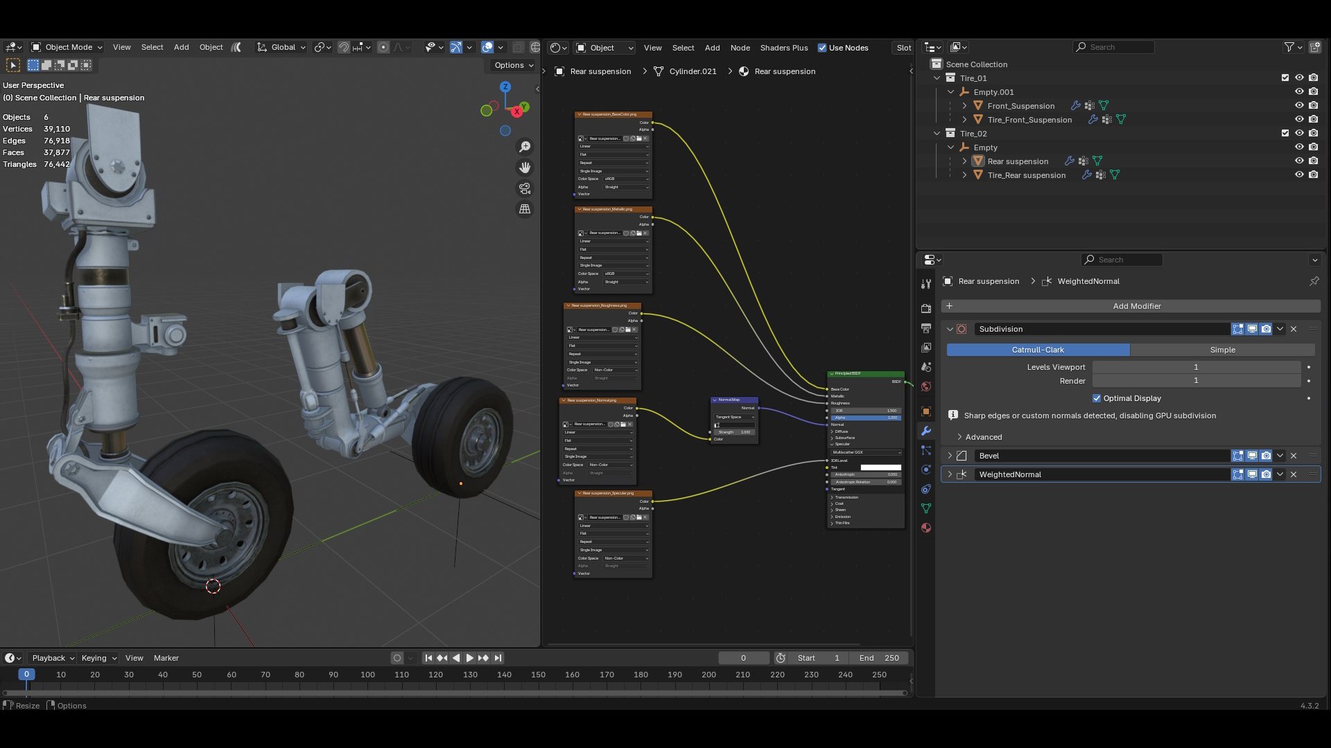 Aircraft Landing Gear 3D model https://p.turbosquid.com/ts-thumb/nF/4RSPjX/2d/blender/jpg/1743538281/1920x1080/fit_q87/afbb5a5e2dac70fefb135393e5dd6cd7f6407e8b/blender.jpg