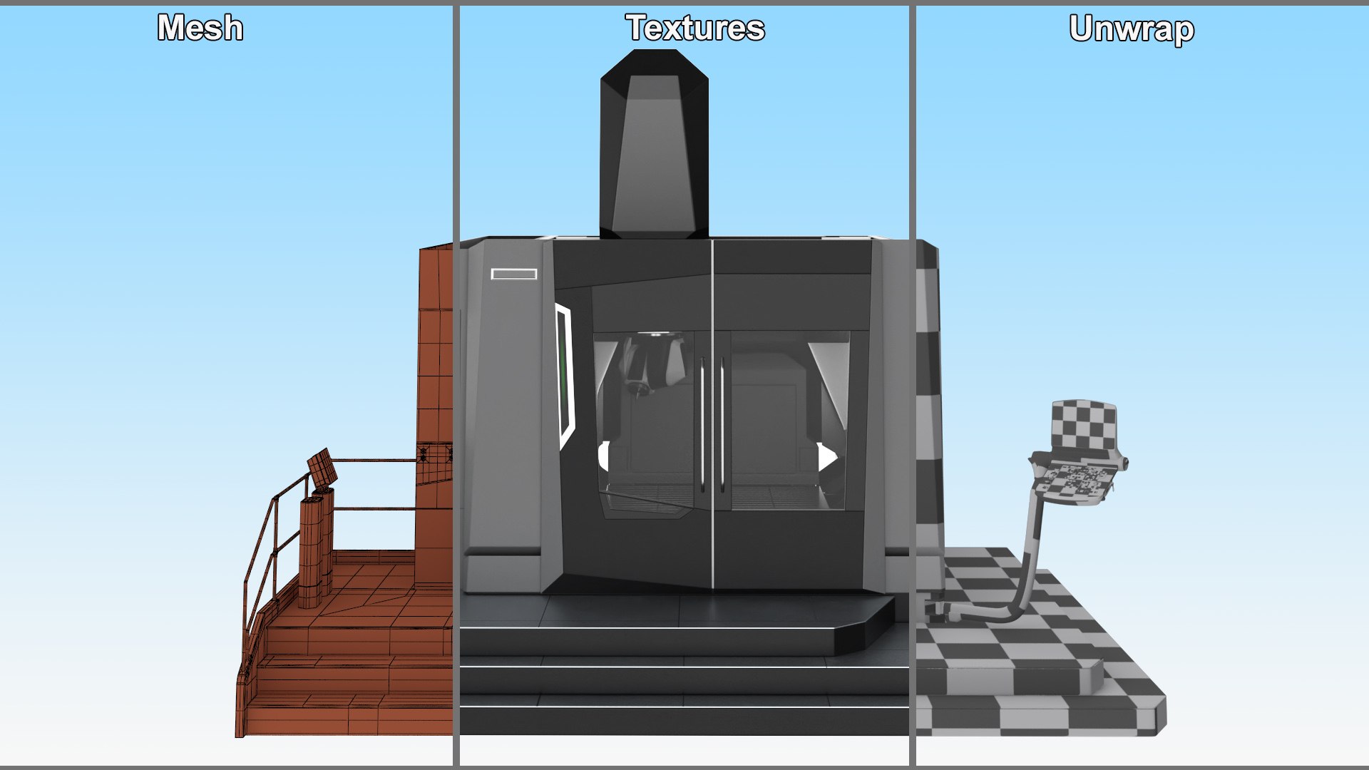 3D Industrial Gantry CNC Machine Model - TurboSquid 2287711
