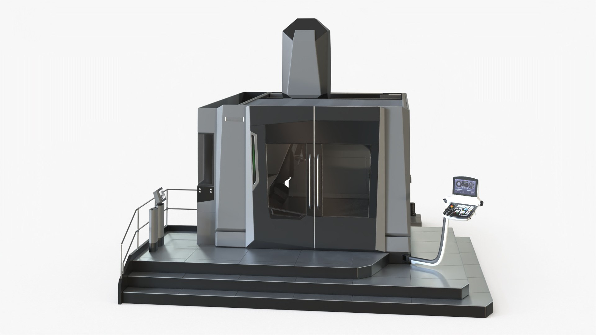 Industrial Gantry CNC Machine 3D model preview