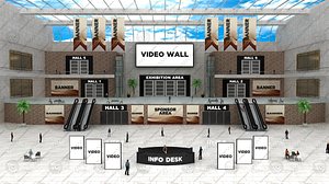 virtual lobby congress 3D model