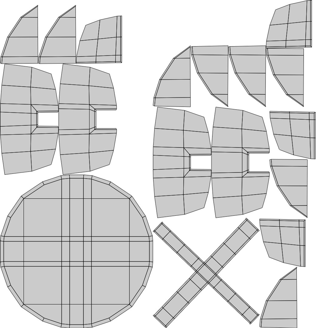 Screw heads 3D model https://p.turbosquid.com/ts-thumb/nF/8cXWGS/hm/crossscrewflat_uvlayout/png/1679069991/1920x1080/fit_q87/e671de6cf237fa0802377ada1319ffe49fd2f6f6/crossscrewflat_uvlayout.jpg