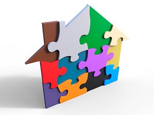 house puzzle 3D model