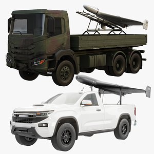 3D Shahed Truck and Pickup Bundle model