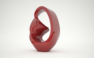 abstract red sculpture 3ds