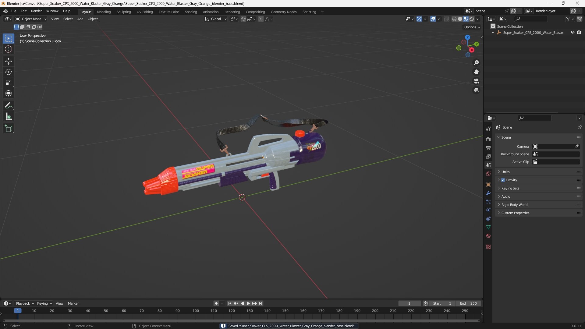 Super Soaker CPS 2000 Water Blaster Gray Orange 3D model https://p.turbosquid.com/ts-thumb/nF/UJ0bD9/Yx/super_soaker_cps_2000_water_blaster_gray_orange_1001/jpg/1761006766/1920x1080/fit_q87/539e928e15d7ab6b1329072087c4213fd092d7f0/super_soaker_cps_2000_water_blaster_gray_orange_1001.jpg