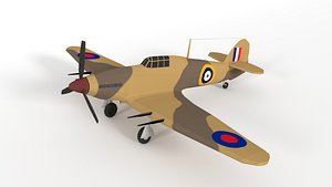hawker hurricane mk iic 3D model