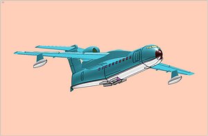3d be-200 aircraft solid assembly model