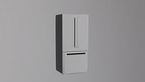 firig reyalsitModern Double-Door Refrigerator - Production-Ready High-Poly 3D Model 3D model