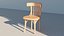 Bentwood Cafe Chair 3D Model 3D model