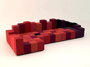 Modular Sofa Sectional Configurable Couch Block Design Reconfigurable Furniture